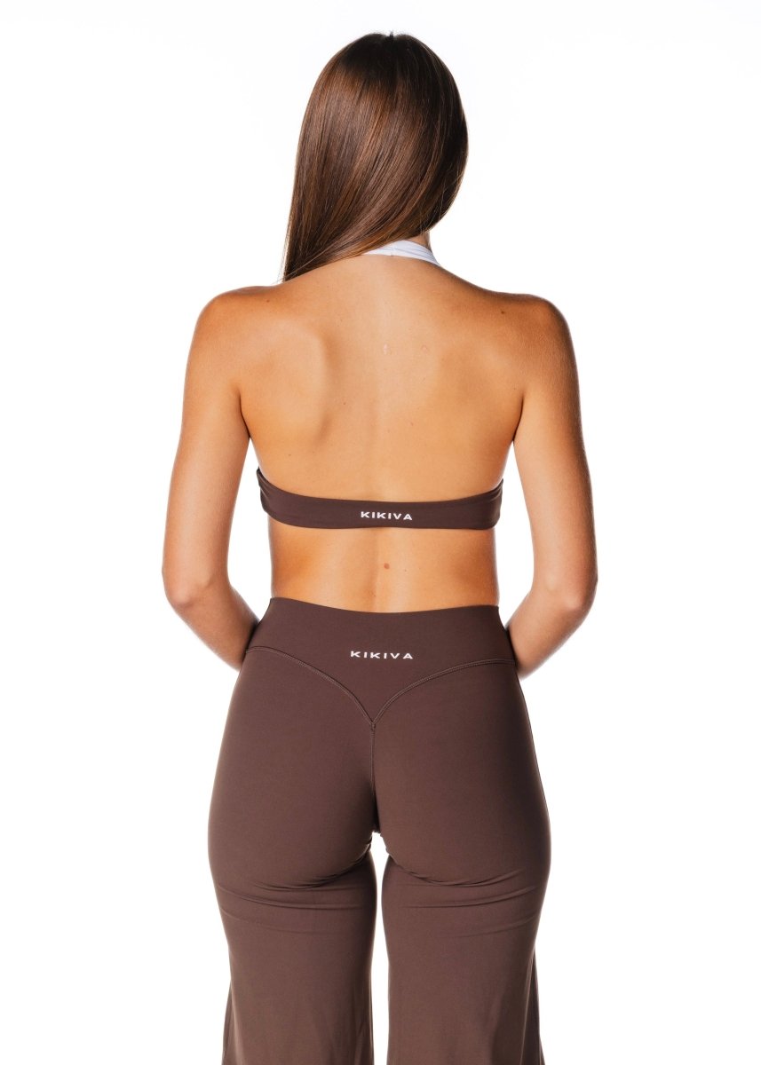 Tia Two Toned Crop - Dark Choc - Kikiva Collection
