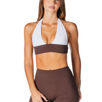 Tia Two Toned Crop - Dark Choc - Kikiva Collection