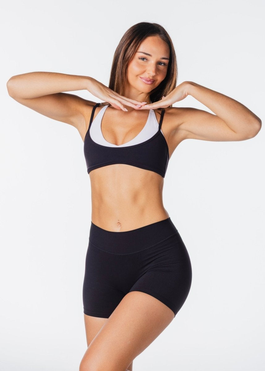 Two Tone Crop - Black - Kikiva Collection
