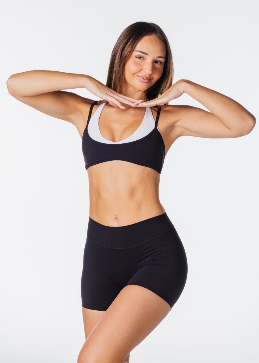 Two Tone Crop - Black - Kikiva Collection