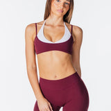 Two Tone Crop - Burgundy - Kikiva Collection