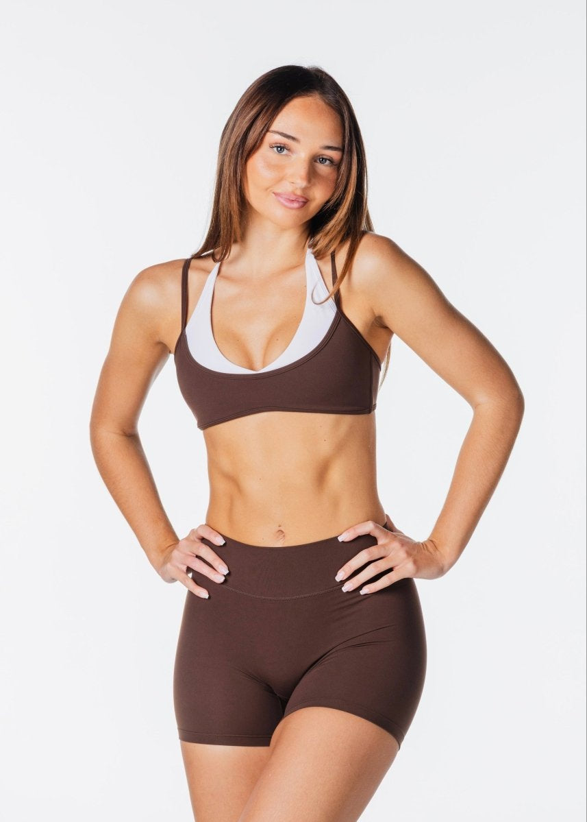 Two Tone Crop - Dark Choc - Kikiva Collection