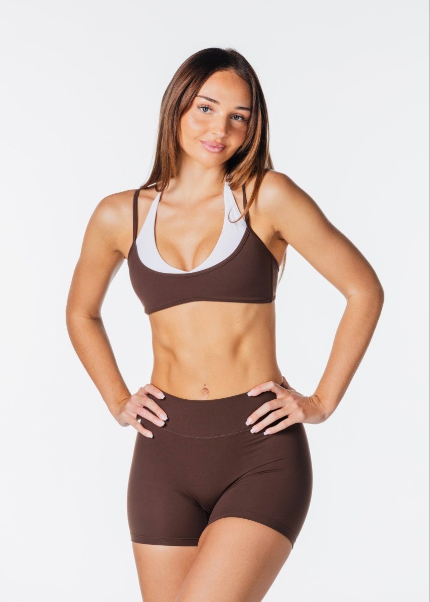 Two Tone Crop - Dark Choc - Kikiva Collection