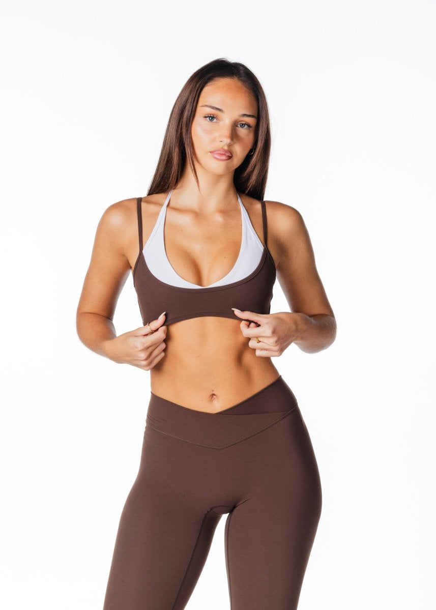 Two Tone Crop - Dark Choc - Kikiva Collection