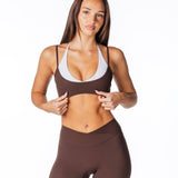 Two Tone Crop - Dark Choc - Kikiva Collection