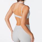 Two Tone Crop - Light Grey - Kikiva Collection