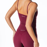 Two Tone Singlet - Burgundy - Kikiva Collection