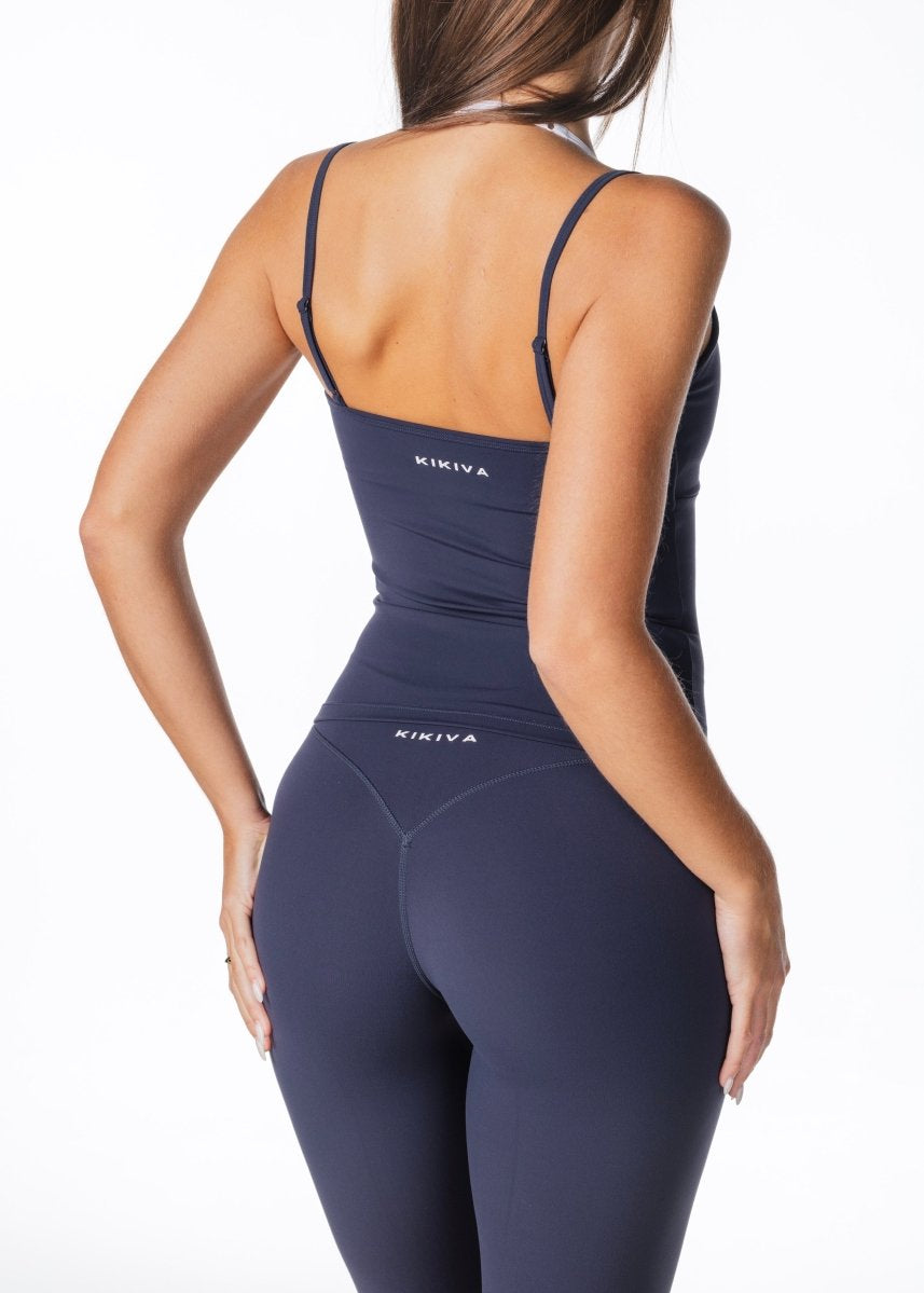 Two Tone Singlet - Dark Navy - Kikiva Collection