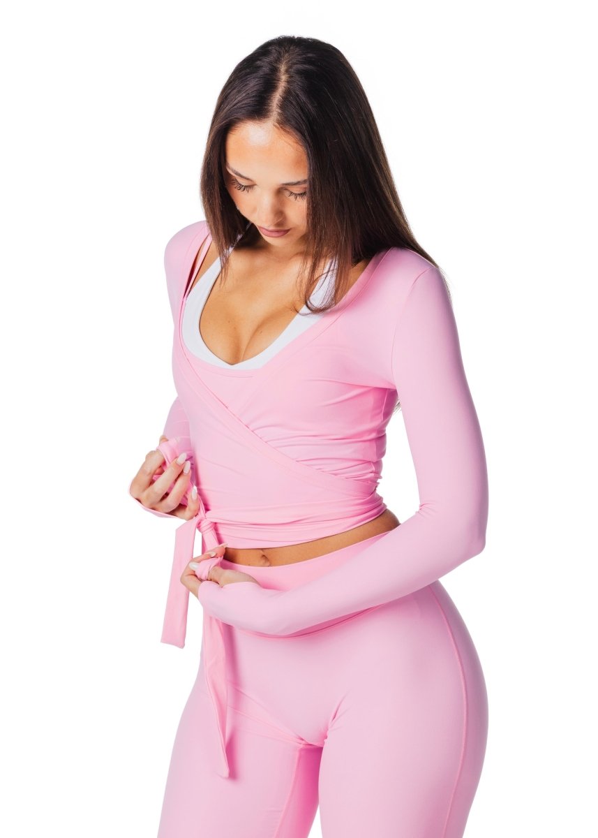 Uniform Wrap Top - Ballet Pink - Kikiva Collection