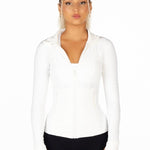 White Structured 'Mom' Jacket - Kikiva Collection