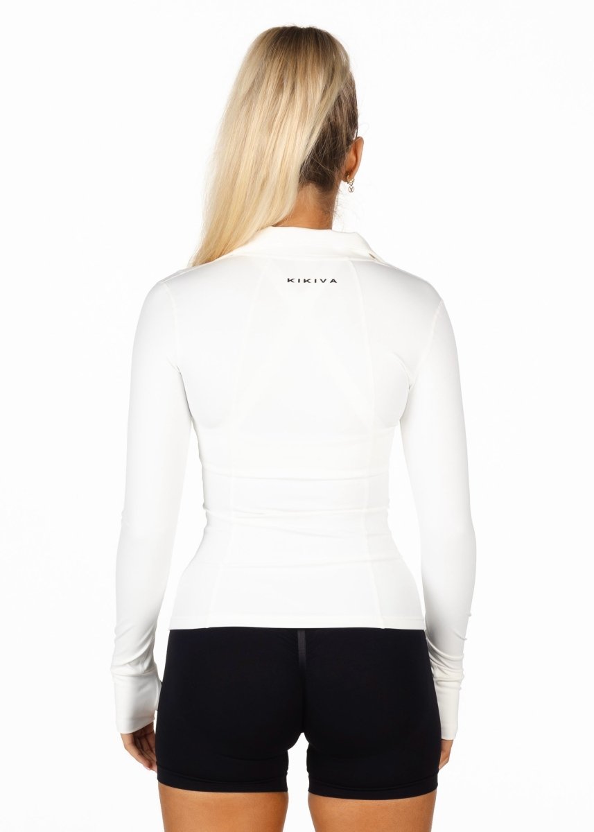 White Structured 'Mom' Jacket - Kikiva Collection