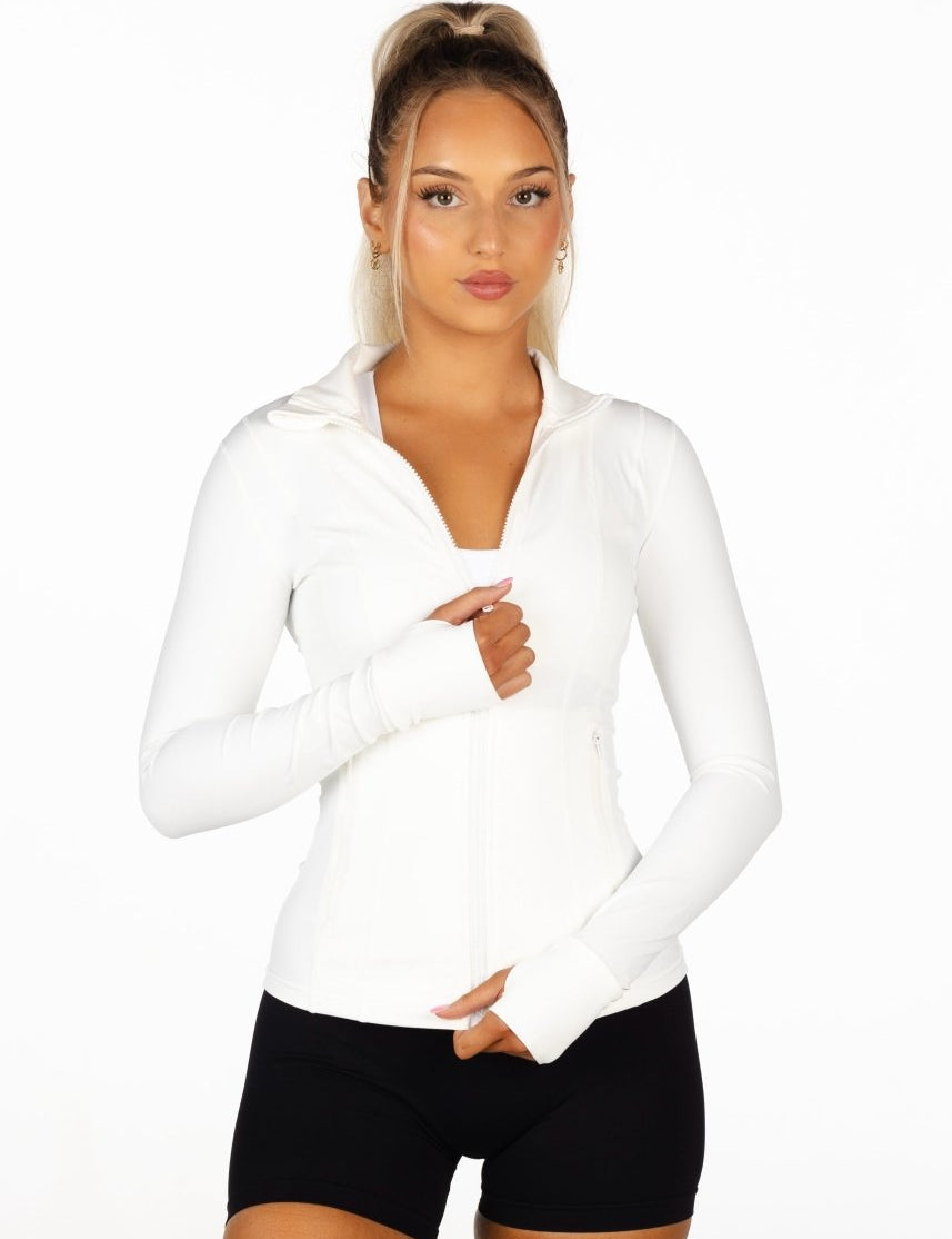 White Structured 'Mom' Jacket - Kikiva Collection
