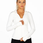 White Structured 'Mom' Jacket - Kikiva Collection