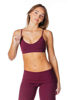 'Zalia' Crop - Burgundy - Kikiva Collection