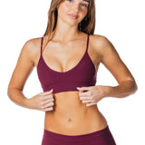 'Zalia' Crop - Burgundy - Kikiva Collection