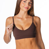 'Zalia' Crop - Dark Choc - Kikiva Collection