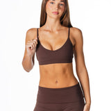 'Zalia' Crop - Dark Choc - Kikiva Collection