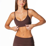 'Zalia' Crop - Dark Choc - Kikiva Collection