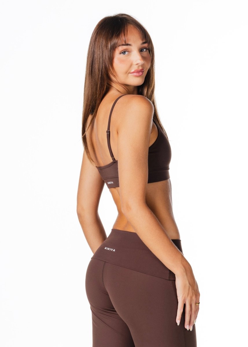 'Zalia' Crop - Dark Choc - Kikiva Collection