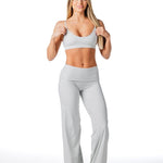 'Zalia' Crop - Light Grey - Kikiva Collection