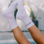 Kikiva Crew Socks - White - Kikiva Collection